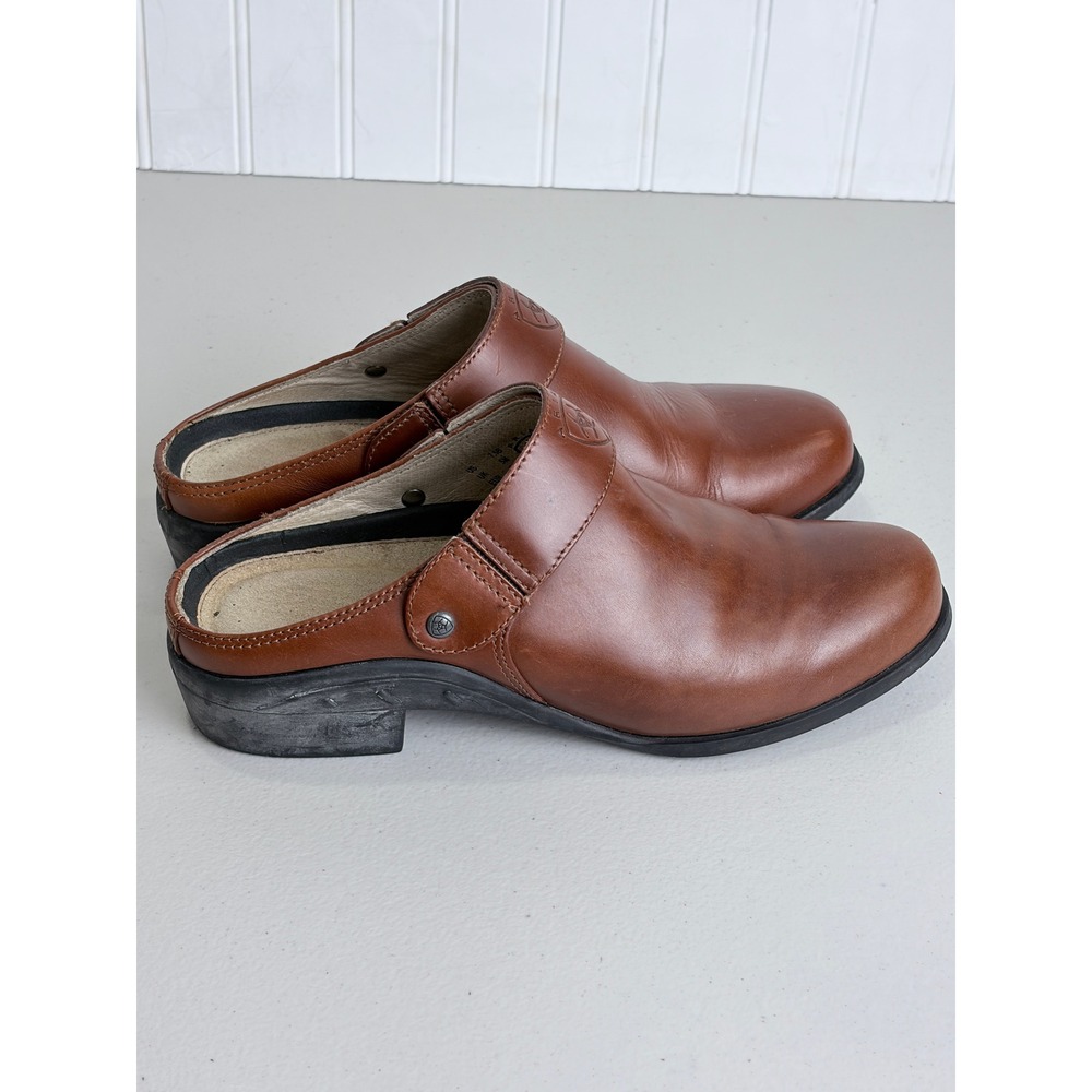 Ariat Sport Clog Brown Leather Slip-On Mule Women's‎ Size 7.5B